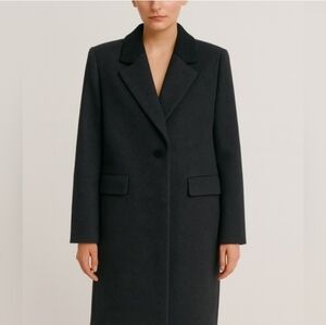 Forecaster Of Boston Vintage Women's Black Wool Cashmere Blend Elegant Long Coat